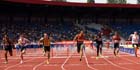William Sharman wins the 110 metres hurdles at the Sainsbury's British Championships, Birmingham.